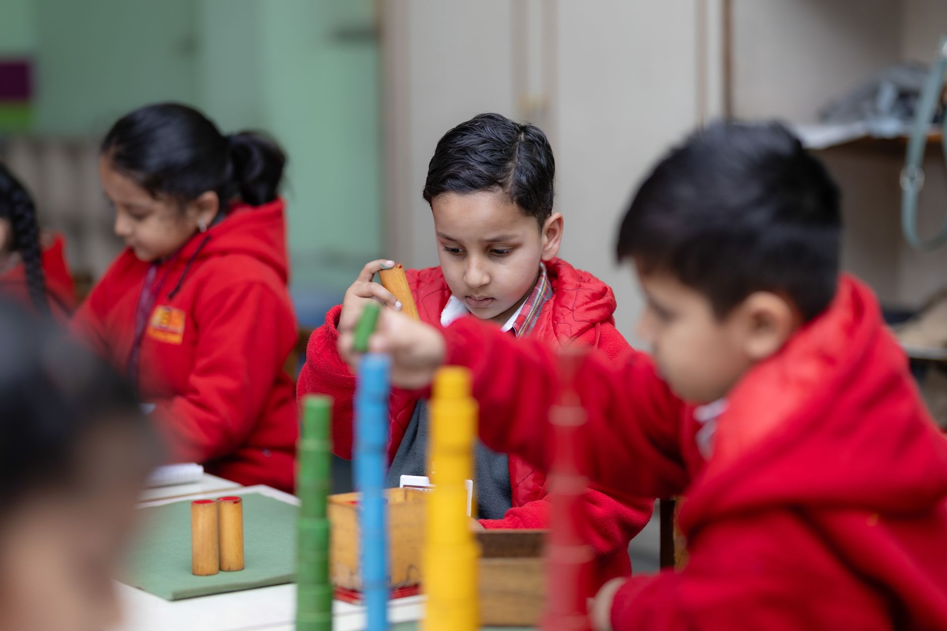 Children developing communication skills in the classroom