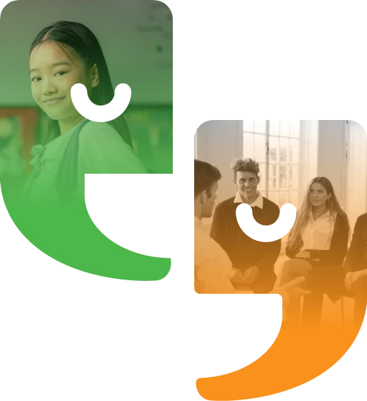 Students developing their speaking and listening skills