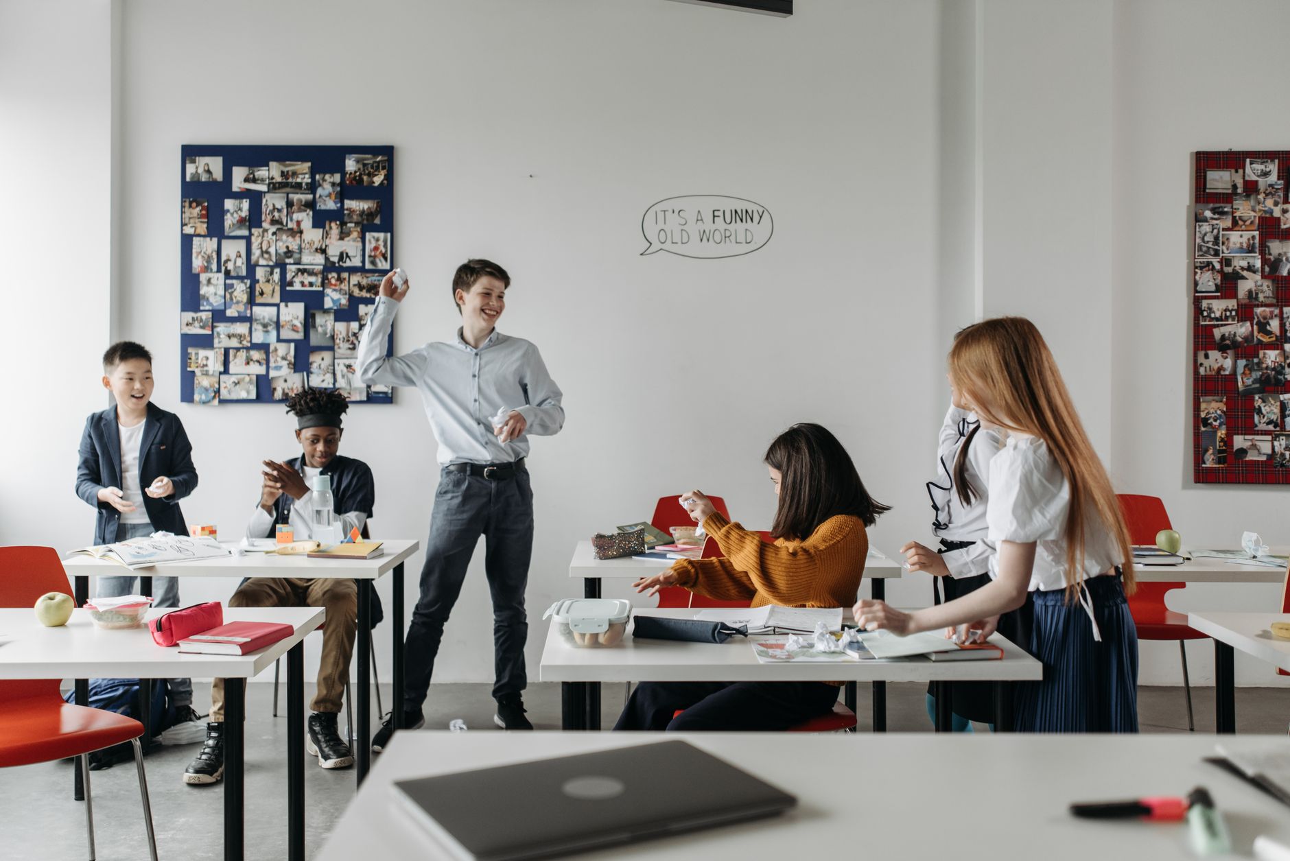 Students taking part in a communication workshop